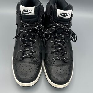 Nike Dunk Sky Hi black and white wedge sneakers
